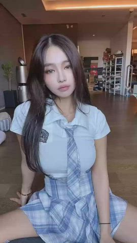 asian cute korean model gif