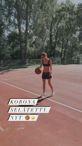 Finnish Prime Minister Sanna Marin hooping