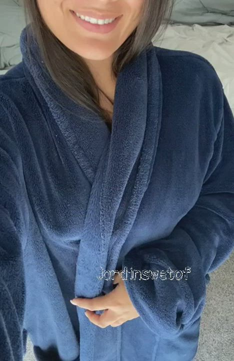 Do I look cute in a bathrobe?