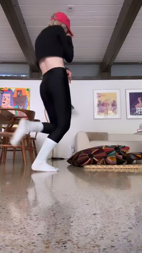 celebrity dancing tights gif