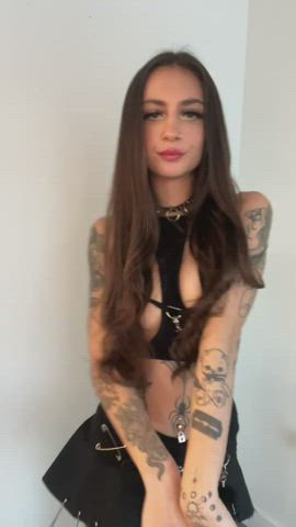 brunette dancing petite tattoo gif