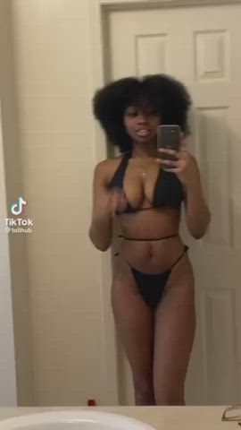 Bikini Ebony TikTok Tits gif