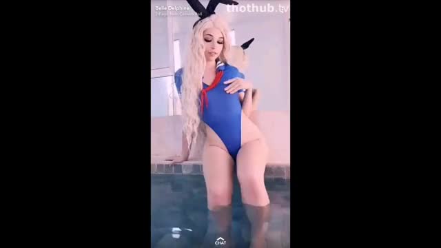 BELLE DELPHINE LEWD SWIMSUIT POOL SNAPCHAT VIDEO - Thothub.tv