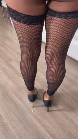ass babe body brazilian brunette heels lingerie stockings trans gif
