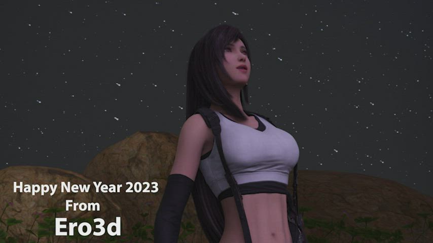 3d animation tifa lockhart gif