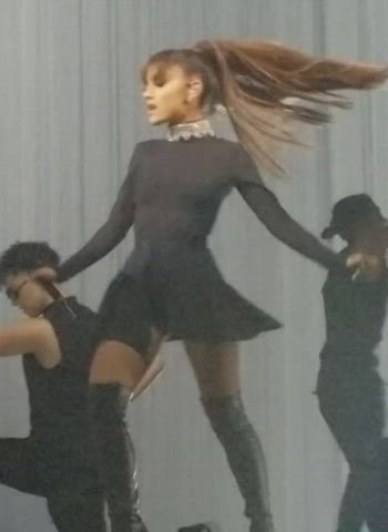 Ariana Grande Skirt Upskirt gif