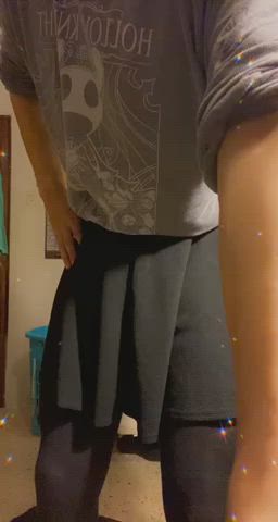 big ass bubble butt cute femboy panties skirt thick thighs gif