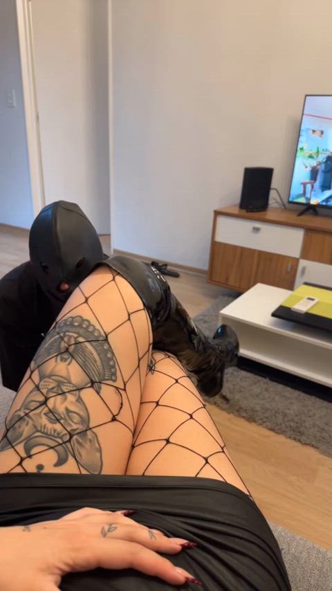 boots dominatrix mistress slave gif