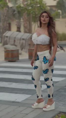 Ankita dave hot walk in white tight