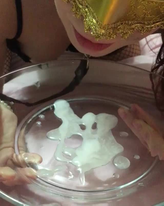 Masked wife taking her milk