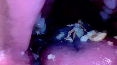 Size Difference Swallowing Tiny Tongue Fetish gif