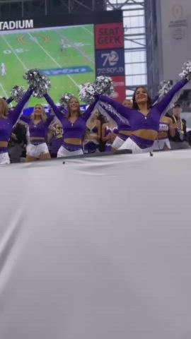 ass babe blonde brunette cheerleader gif