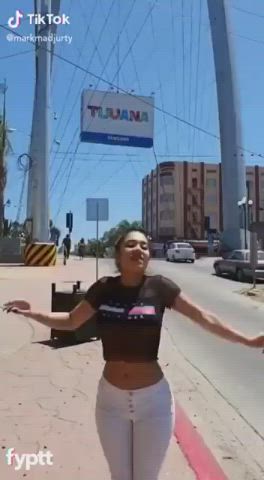 Huge Tits Public Titty Drop gif