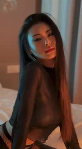 asian big tits eye contact japanese pretty rae lil black gif