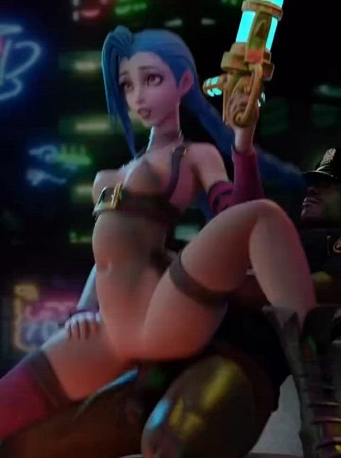 bulge league of legends porn blue hair gif