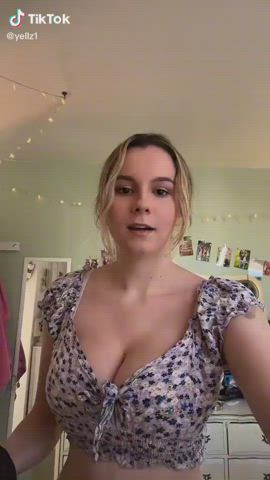 big tits busty cleavage gif