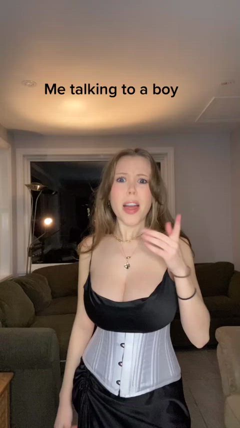 big tits blonde tiktok gif