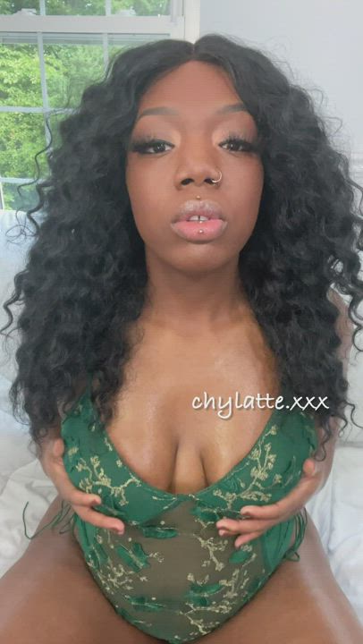 Ebony Lingerie MILF gif