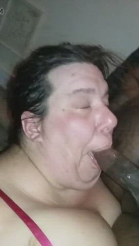 bbc bbw big tits blowjob homemade interracial submissive wife gif