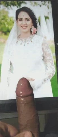 big dick bride cock worship cuckold cumshot hijab pakistani tribute wife gif