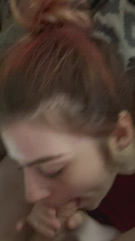 Cumshot Facial Sucking White Girl gif