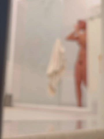 ass big ass brunette hidden cam hidden camera homemade hotwife shower wife wifey