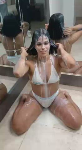Behind The Scenes Body CamSoda Camgirl Cowgirl Cum On Tits Milking Tattoo Tits gif