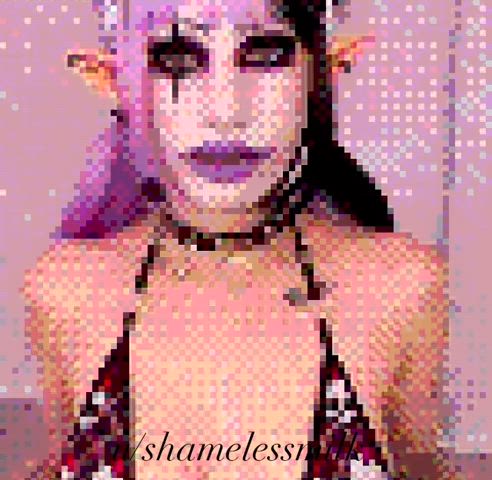 beta censored egirl femdom goth humiliation joi onlyfans pixelated spit gif