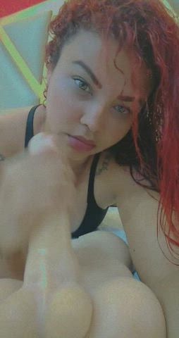 big dick blowjob camgirl dildo latina masturbating redhead saliva sucking gif