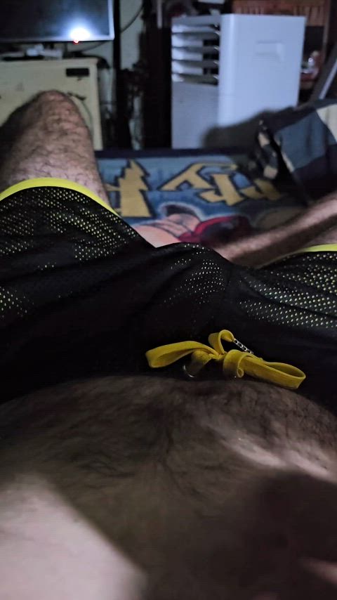 amateur big dick cock gay hairy hairy cock male masturbation solo tattoo thick gif