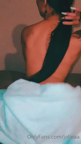 Ebony Twerking Towel gif