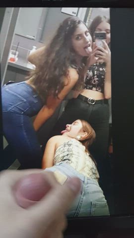 bathroom bending over cum cumshot foursome jeans teens tongue fetish tribute gif