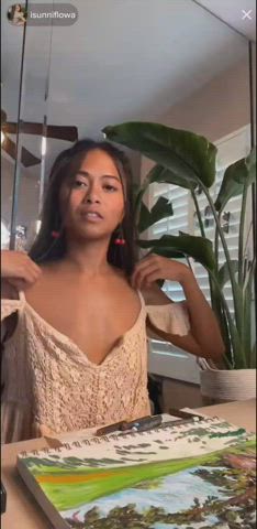 Braless Downblouse Nipple Nipples Nipslip Small Nipples Small Tits gif