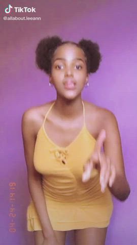 Big Tits Ebony Perky Teen gif