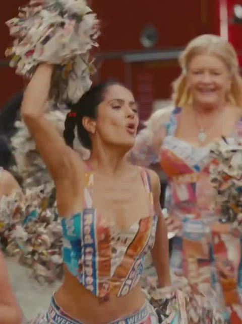 Salma Hayek as a Busty MILF Cheerleader!