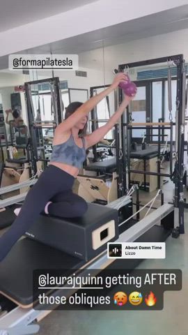 Alison Brie Spandex Workout gif