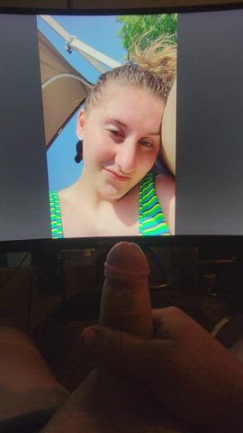 21 years old girlfriend jerk off tribute gif