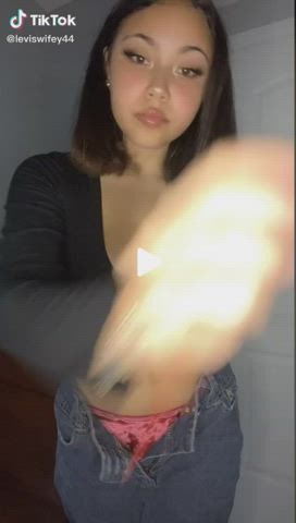 big tits cute latina teen tiktok gif