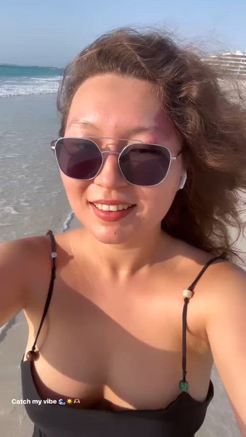 asian beach big tits kazakhstan non-nude gif