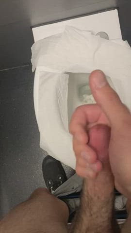 Bathroom Cum Jerk Off Public Porn GIF by canadianboy199469