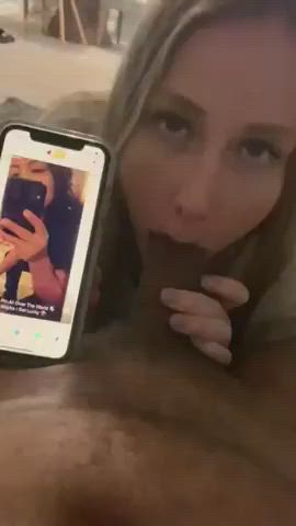 amateur blonde blowjob cheating cuckquean pov submissive gif