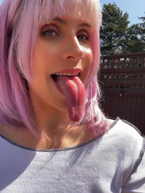 long tongue milf tongue tongue fetish gif