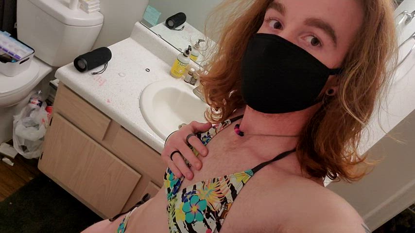 boy pussy femboy feminization swimsuit gif