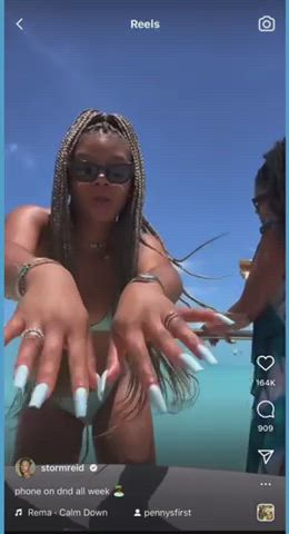 Storm Reid in Bikini with Her mom pt 3