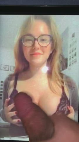 Big Tits Boobs Bouncing Tits Cock Cum Cumshot Jerk Off Teen Tit Worship Tits gif