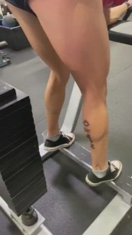 legs muscular girl tall gif