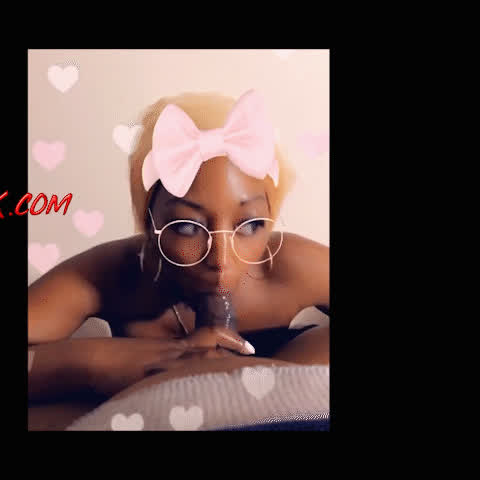 amateur big dick blowjob ebony glasses hardcore milf pov real couple gif