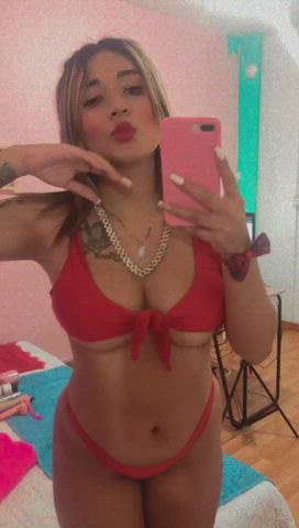 Big Tits Boobs Fitness Kiss Latina Model Tattoo Tits Webcam gif