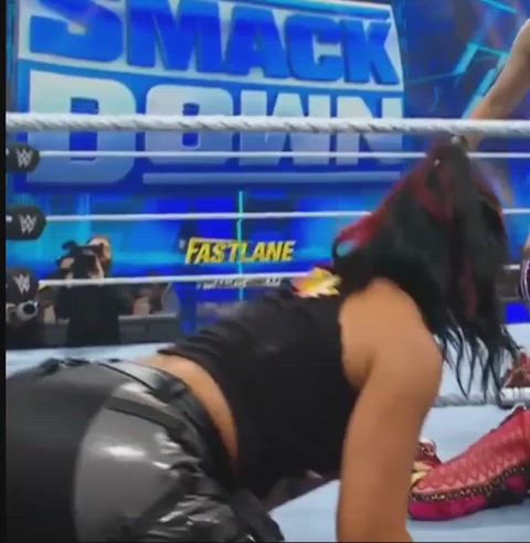 big ass brunette latina wrestling gif