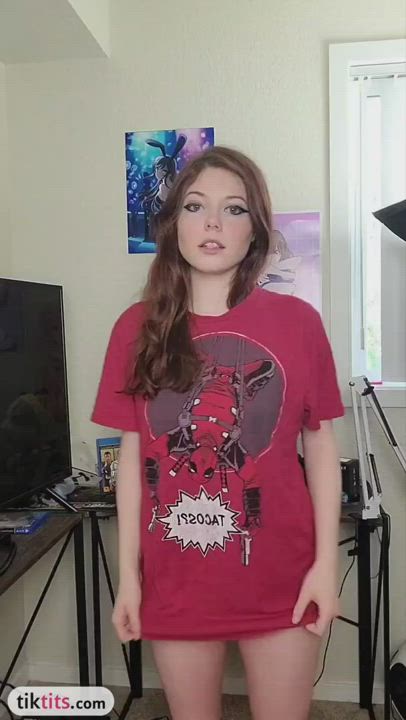 Natural Tits Teen TikTok gif